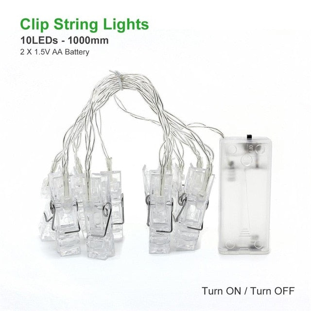 String Lights Card Photo Clip