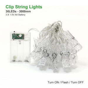 String Lights Card Photo Clip