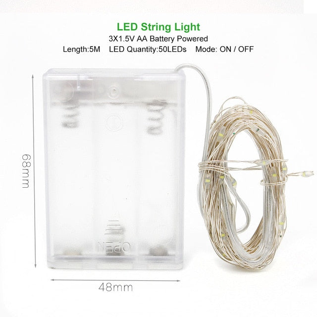 String Lights Card Photo Clip